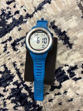 Blue Digital Pedometer Sport Watch